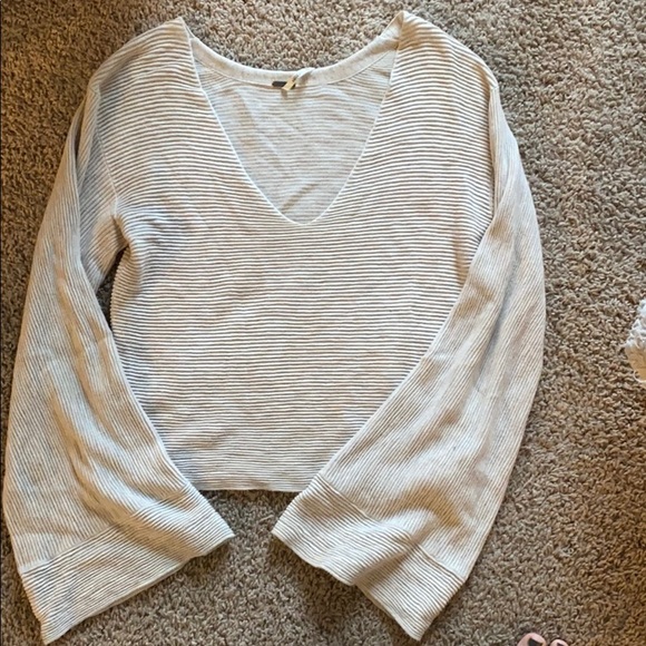 Free People Sweater Top - Stone Colored - Picture 2 of 4